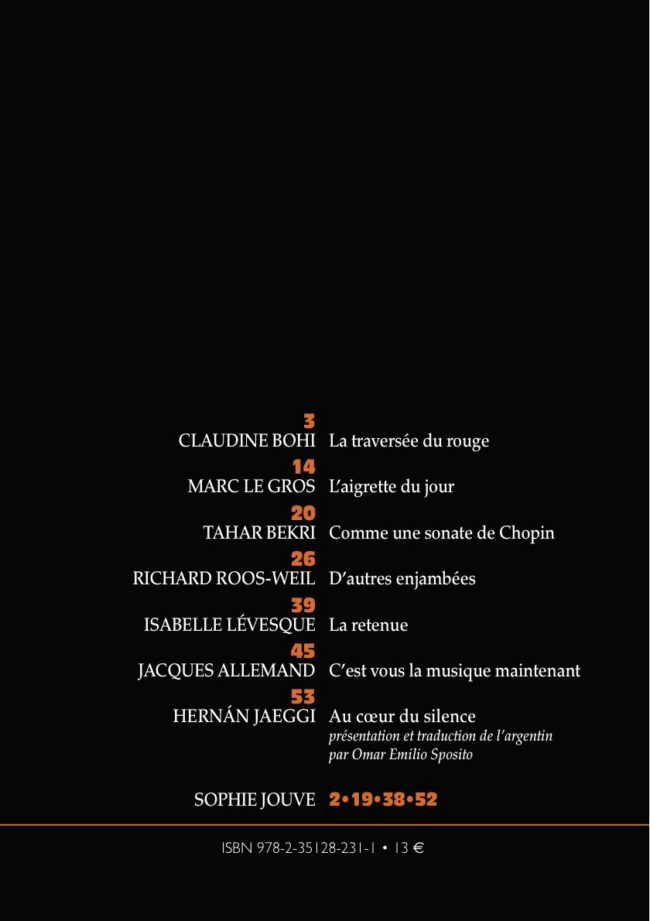 revue Voix d'encre, numéro 74 - 2