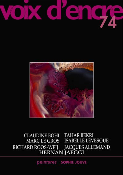 revue Voix d'encre, numéro 74