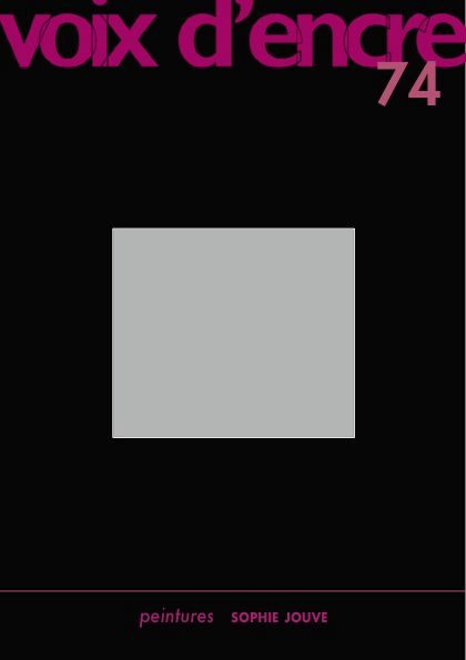 revue Voix d'encre, numéro 74 - 1