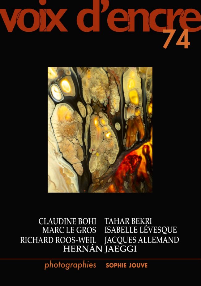 revue Voix d'encre, numéro 74 - 1