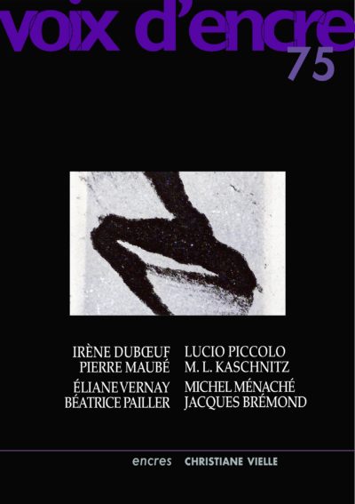 revue Voix d'encre, numéro 75